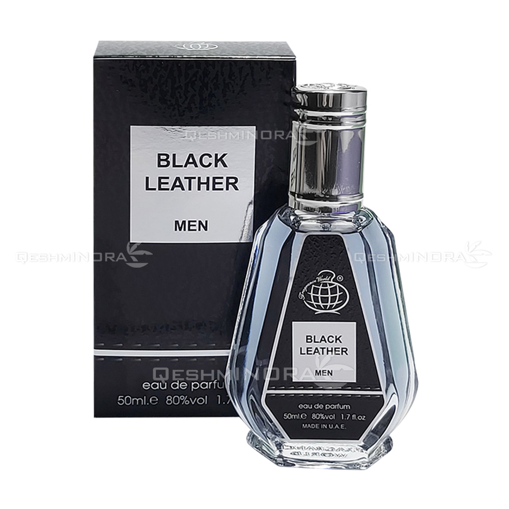 عطر ادکلن مردانه فراگرنس ورد بلک لدر (Fragrance World Black Leather) 50 میل| قیمت مناسب - zhaniro